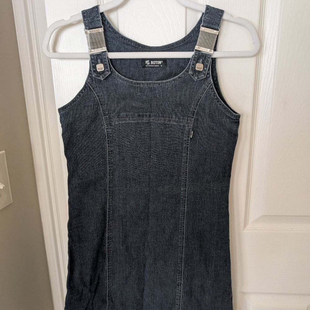 Tolani Denim Mini Dress in Dark Blue